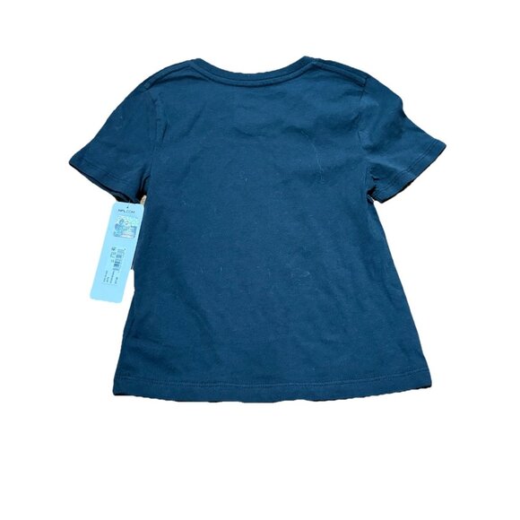 NWT NFL  New York Jets Youth Girl's Black V-Neck T-Shirt Logo Size XS (4-5) - Picture 4 of 4